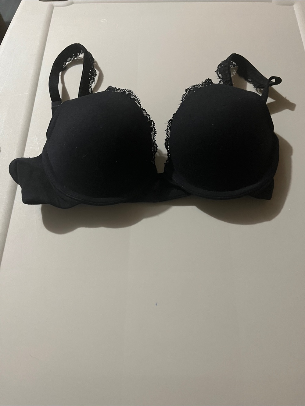 Soma Black Lace-Trim Push-Up Bra